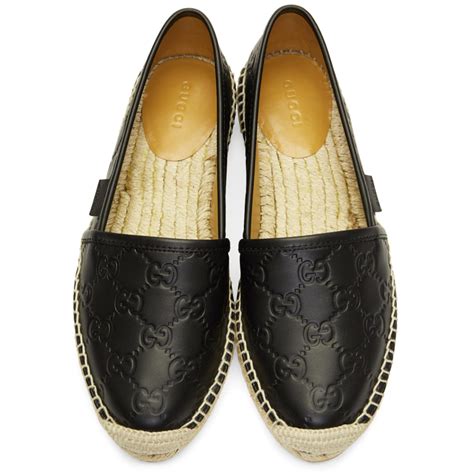 gucci espadrilles black and white